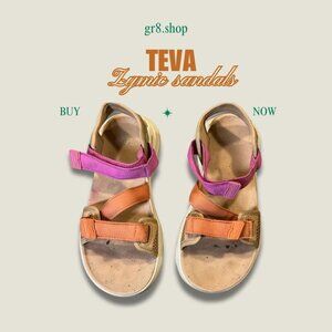Teva Zymic Womens Sandals Size 40 Colorblock Design Adjustable Straps Lightweigh